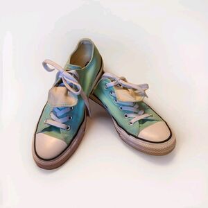 Converse All Star Double Tongue Womens 8 Mint Green Low Top